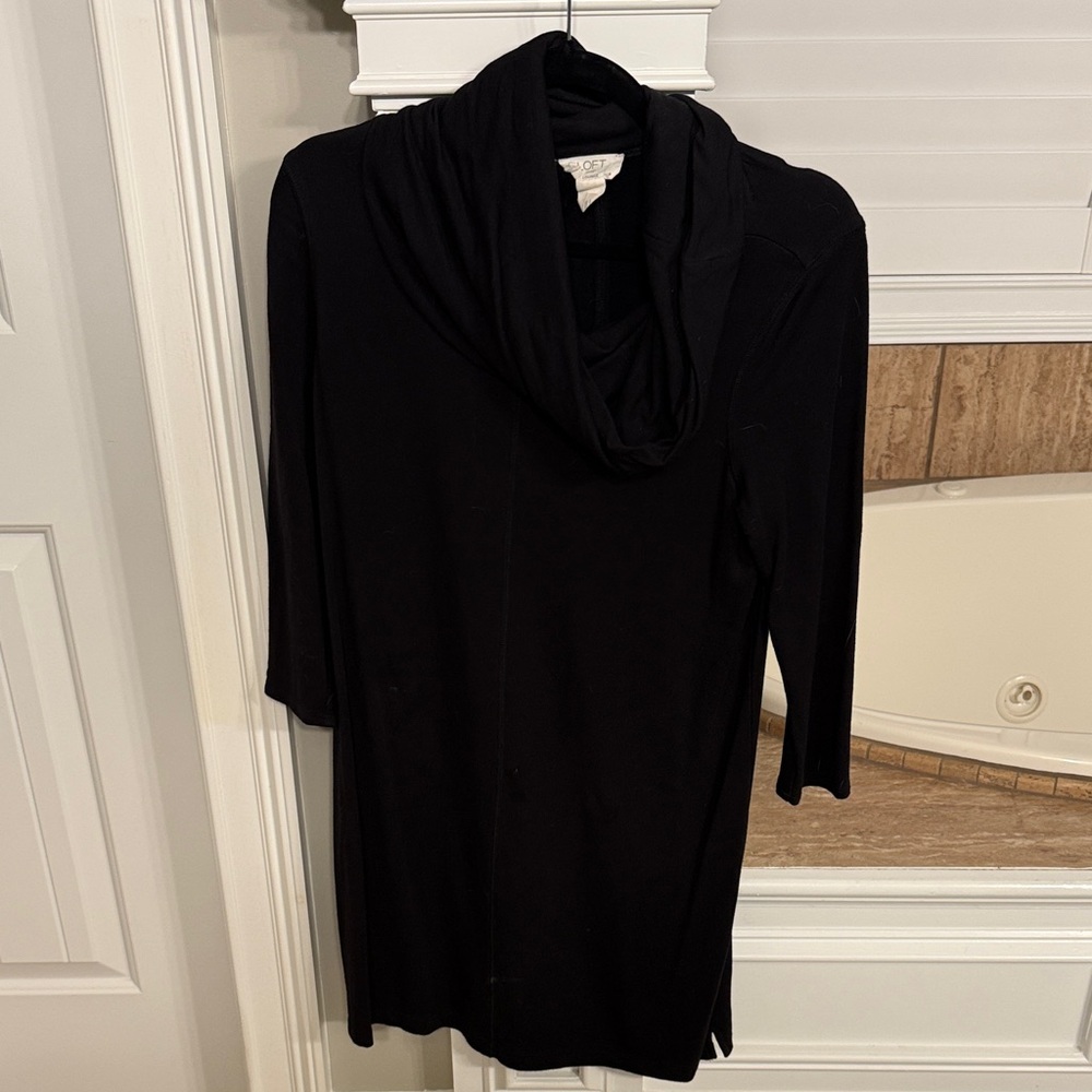 LOFT Black Cowl Neck Sweater